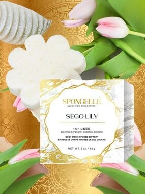 Spongelle Sego Lily Boxed Flower Sponge - Elevation Collection 85g *BNIB